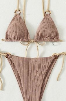 Women's Clothing New Swimsuit Women's Bikini Two Piece Sexy Lace Up Beach Vacation Swimsuit_ecoleips.com