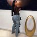 Aria Basics European And American Autumn Winter New Women's Clothing Fashion Button Decorative Loose Denim Pants_ecoleips.com
