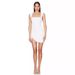 Sequin Bodycon Midi Dress For Women, Sparkling Party Clubwear, Elegant Square Neck Sleeveless Glitter Dress_ecoleips.com
