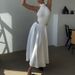 European And American Style Summer Women Fashion Elegant High Waist Versatile Long Satin Skirt_ecoleips.com
