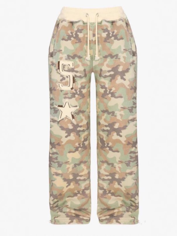 Women's Clothing Camouflage Tracksuit Set Sexy Hooded Cardigan Cropped Sweatshirt And Loose Trousers Two Piece_ecoleips.com