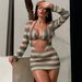 Women's Knitted Three Piece Swimsuit Sexy Hollowed Out Bikini Fashion Swimwear For Beach Vacations_ecoleips.com