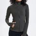 Women's Slim-Fit Yoga Jacket - Breathable Long Sleeve Workout Top For Running, Gym & Outdoor Activities | Lightweight Stretchable Fabric_ecoleips.com