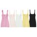 Elegant Bow Detail Gingham Sundress For Women - Summer Chic U-Neck Mini Dress In White, Black, Yellow, Light Pink, Pink Grid_ecoleips.com
