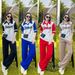 Women's Casual Summer Suit Set - Polo Collar Top & Wide Leg Pants, Contrast Color Two-Piece Outfit_ecoleips.com