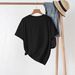 Women's Casual Short Sleeve T-Shirt - Soft Cotton Blend Relaxed Fit Tee With Minimalist Design For Everyday Comfort And Style_ecoleips.com