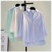 Pure Cotton Red Long-sleeved Shirt 2024 New Pocket Loose And Thin Casual Top_ecoleips.com