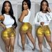 Women's Clothing Women's Metallic Candy Shorts Multiple Colors Optional Style Spring Summer Bottoms For Formal & Casual For Women_ecoleips.com