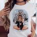 Foreign Trade Women's Fashion Printed Short-sleeve T-shirt For Girls_ecoleips.com