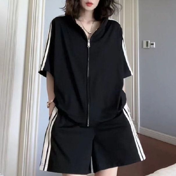 Women's Clothing Sportswear Suits Ladies Summer Loose Stylish Fashionable Large Size Two Piece Suit_ecoleips.com