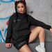 Women's Clothing Sweatshirt Three Quarter Pants Plus Velvet Warm Sports Solid Color Two Piece Suit_ecoleips.com