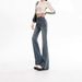 Retro Women's Jeans, 2025 New Model, Slim-fit, High-waisted, Slimming, American-style, Stretchy, Slightly Flared Long_ecoleips.com