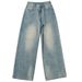American High Street Retro Wide-leg Pants For Trendy Girls, Loose And Drapey, Distressed, Floor-length Women's Trousers,_ecoleips.com