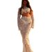 Sexy Hollow Lace For Women 2025 Summer New Round Neck Slim Top + Skirt Two-Piece Set_ecoleips.com