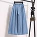 European And American Foreign Trade Clothing Factory Summer Plus-size Women's Drawstring Ultra-thin Fabric Elastic Waist_ecoleips.com