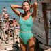 Women's Clothing Green One-Pieces Inspired High End One Piece Swimsuit Set For Women American Style Hot Selling_ecoleips.com