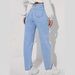 Women's Clothing Trendy Distressed Ripped Jeans For Women Washed Straight Leg Ladies Trousers_ecoleips.com