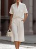 Women's Casual Loose Solid Color Suit 2026 Spring New Arrival Spring Clothing Cross Border Independent Website_ecoleips.com