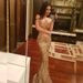 Women's dress sexy sequined tube top floor-length banquet party evening dress fishtail long skirt_ecoleips.com