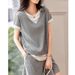 2026 Summer New Design Niche Casual Outfit For Women, Loose Comfortable Two-Piece T-Shirt And Shorts Set_ecoleips.com