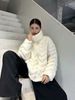 girl Girl Girl Yu Yan Korean Style Autumn Winter Soft New National Standard 90 White Duck Thickened Mid-Length Down Jacket For Women_ecoleips.com