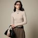 Aria Basics Aria Basics German Yangzi Yarn Shima Sei 18 Needle Seamless 100% Wool Sweater 25 Autumn Winter Knitted High Neck Base Shirt_ecoleips.com