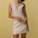 2024 European And American Style V-neck Cotton-linen Sleeveless For Women, Summer Basic Solid Color Slim-fit Tank Top_ecoleips.com