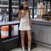 Summer New Sexy Small Blazer Pocket Halter Vest Fashion A-line Skirt Set For Women Versatile_ecoleips.com