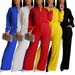 Women's Two Piece Set Long Sleeved Pleated Casual Shirt With Elastic Waist And Straight Leg_ecoleips.com