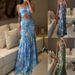 Women's Clothing Women's Halter Neck Printed Pleated Dress Casual Loose Holiday Style Spring Summer Design For Formal & Casual_ecoleips.com