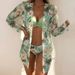 Women's 3-Piece Bikini Set – Sexy Swimwear With Cover-Up, Adjustable Underwire & Quick-Dry Fabric (Multiple Colors/Prints, S-Xl)_ecoleips.com