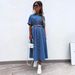 Women's Clothing New Mid Length Shirt Denim Dress A Line_ecoleips.com