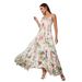 2025 European American Spring/Summer New Strap Dress With Fresh Print And Long Flared Hem_ecoleips.com