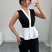 Women's Clothing Sleeveless Shirt Commuter Style Two Piece Cardigan Shirt_ecoleips.com
