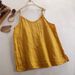 Summer Simple All-match Top Loose Thin Camisole Solid V-neck Vest Women Clothing Sleeveless Casual Highstreet Holiday T-shirt_ecoleips.com