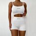 High Waist Seamless Yoga Set For Women - Naked Feeling Sports Bra & Shorts - Breathable Workout Outfit For Gym, Running, Fitness_ecoleips.com