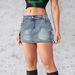 2024 Cross-Border European And American Summer New Denim Short Women, Vintage Stretch Tight-Fitting Workwear Pocket_ecoleips.com