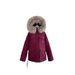 girl 2025 Winter New Hooded Large Fur Collar Workwear Parka Jacket For Women, Mid-Length 90% White Duck Down Loose Coat_ecoleips.com