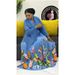 Tiaomiyake Muslim New Butterfly Print Irregular Elegant Plus Size Women's Skirt Set_ecoleips.com