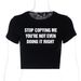 Cross-border Hot Girl Letter Print Fashion Slim-fit Versatile Sexy Crop Top Summer Shirt_ecoleips.com
