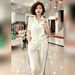 Women's Stylish Casual Sports Suit Summer Chic Youthful Thin Short Sleeved Cardigan Sweatshirt Two Piece Set_ecoleips.com