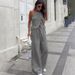 2026 European American Summer New Sexy Two-Piece Set: Tie-Neck Sleeveless Tank Top And Wide-Leg Pants Outfit For Women_ecoleips.com