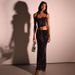 Women’s Clothing Glittery Look Elegant Intellectual Solid Color Suspender Navel Exposed Tight Hip Skirt Fine Glitter Sequin Skirt Set_ecoleips.com