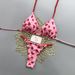Strawberry Print Two Piece Swimsuit Bikini Set - Triangle Thong Design Regular Size Polyester Nylon Sexy Vacation Style_ecoleips.com