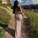 Women Sexy Fashion Floral Print Dress Lace Up Backless Slim Fit Bodycon Split Long Dress For Summer Party Dating_ecoleips.com