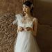 2026 Lightweight Wedding Dress New Style with Straps Forest Petite Retro Travel Photography Gown French Morning Robe for Women_ecoleips.com