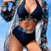 Women's Clothing Sexy Bikini Mesh Three Piece Split Printed Swimsuit Female_ecoleips.com