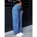 Aria Basics 2025 European And American Cross-Border Trade Women's Fashion Autumn New Casual Loose Straight Wide-Leg Denim_ecoleips.com