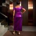 Women's Clothing New Off Shoulder V Neck Banquet Evening Dress Evening Party Pleated Small Sleeve Cover Dresses_ecoleips.com