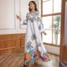 ZD026 Middle Eastern Cross-Border Muslim Robe Dubai Travel Party Women's Dress With Rhinestones Jalabia Long Sleeve_ecoleips.com